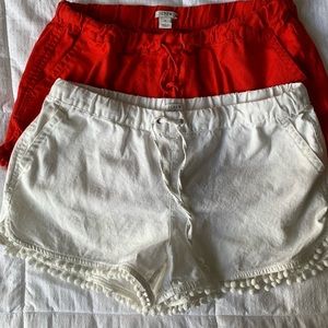 J. Crew Linen Pom Pom Shorts 💕
